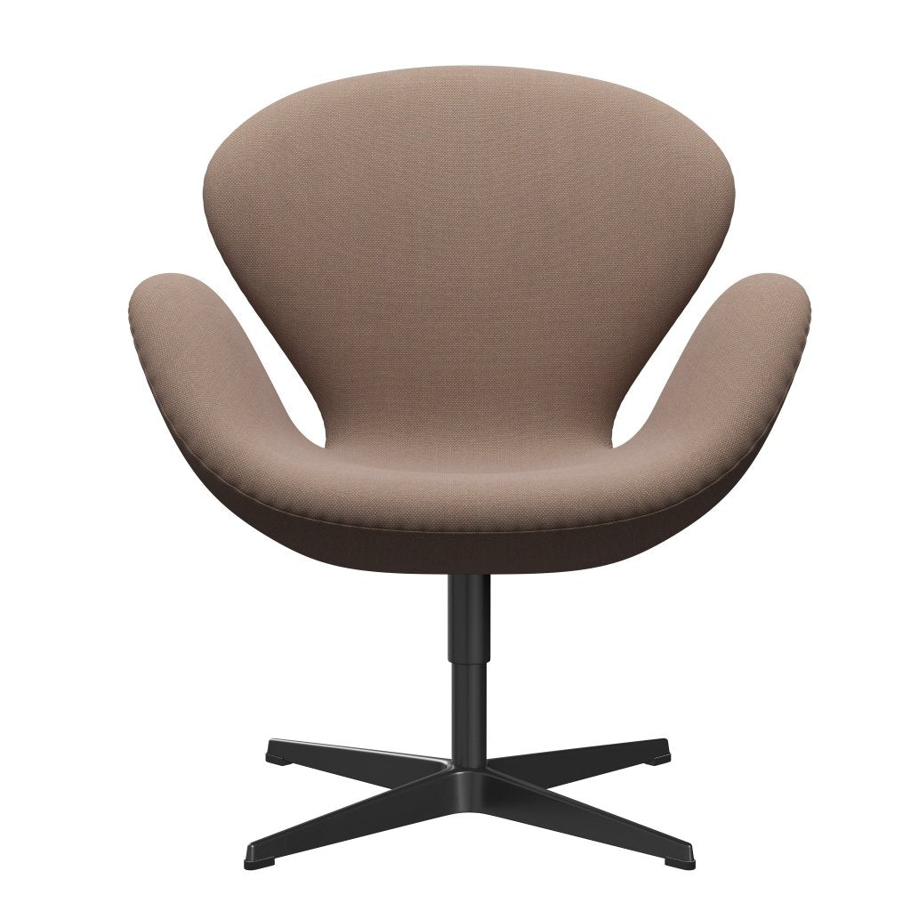 [product_category]-Fritz Hansen Swan Lounge Chair, Black Lacquered/Steelcut Trio Sand Colours-Fritz Hansen-3320-STR426-BLLA-FRI-1