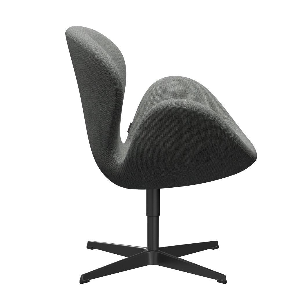 [product_category]-Fritz Hansen Swan Lounge Chair, Black Lacquered/Sunniva Grey-Fritz Hansen-3320-SV242-BLLA-FRI-3