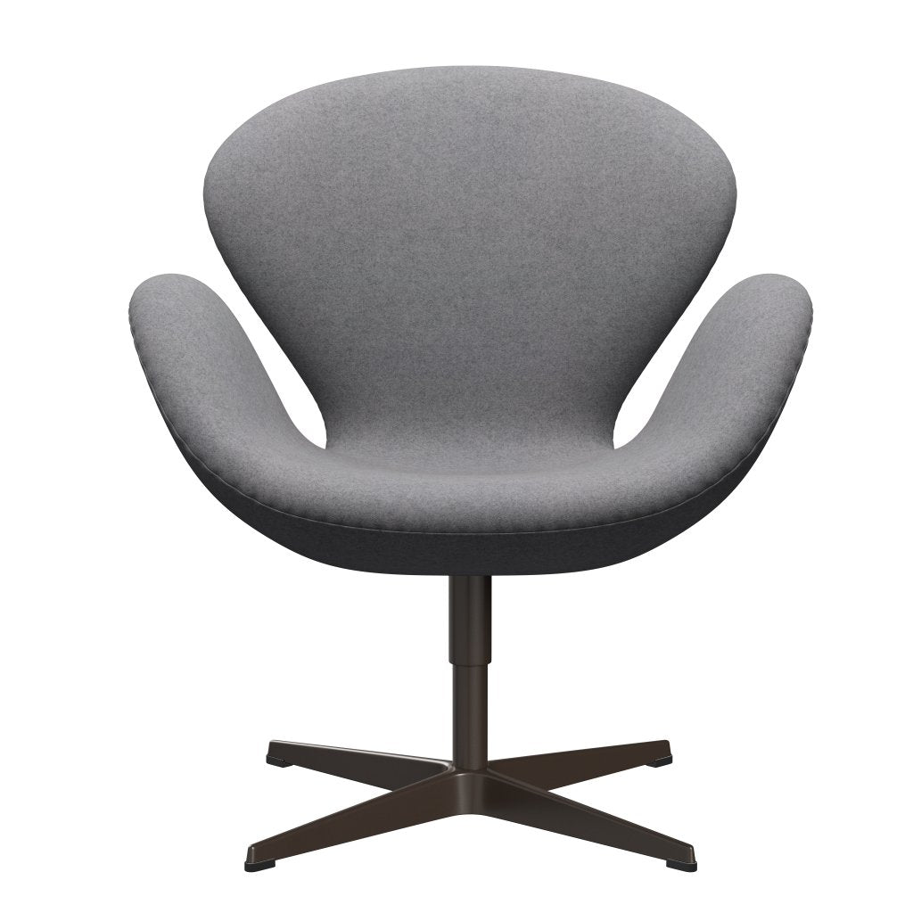 [product_category]-Fritz Hansen Swan Lounge Chair, Brown Bronze/Divina Melange Stone Grey-Fritz Hansen-3320-DIM147-BBBASE-FRI-1