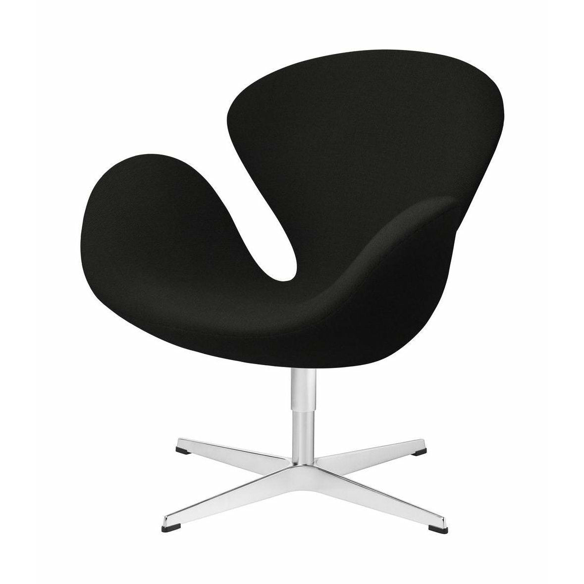 [product_category]-Fritz Hansen Swan Lounge Chair Fabric, Christianshavn Black Uni-Fritz Hansen-3320-Alu-Christianshavn-1175-FRI-1