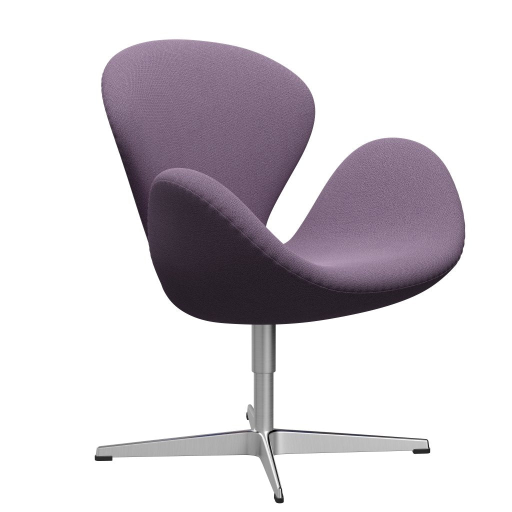 [product_category]-Fritz Hansen Swan Lounge Chair, Satin Brushed Aluminium/Capture Light Violet-Fritz Hansen-3320-CP4501-SPAL-FRI-2