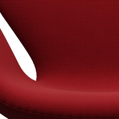 [product_category]-Fritz Hansen Swan Lounge Chair, Satin Brushed Aluminium/Diablo Warm Red-Fritz Hansen-3320-DIA300-SPAL-FRI-6