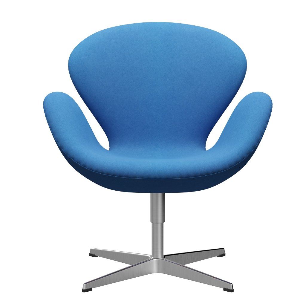 [product_category]-Fritz Hansen Swan Lounge Chair, Satin Brushed Aluminium/Divina Light Blue (742)-Fritz Hansen-3320-DIV742-SPAL-FRI-1