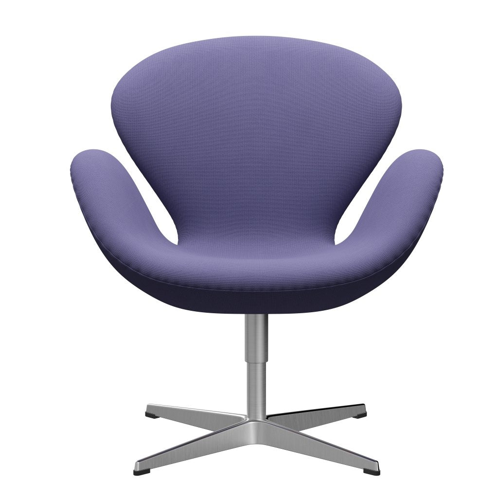 [product_category]-Fritz Hansen Swan Lounge Chair, Satin Brushed Aluminium/Fame Blue Violet-Fritz Hansen-3320-F65081-SPAL-FRI-1