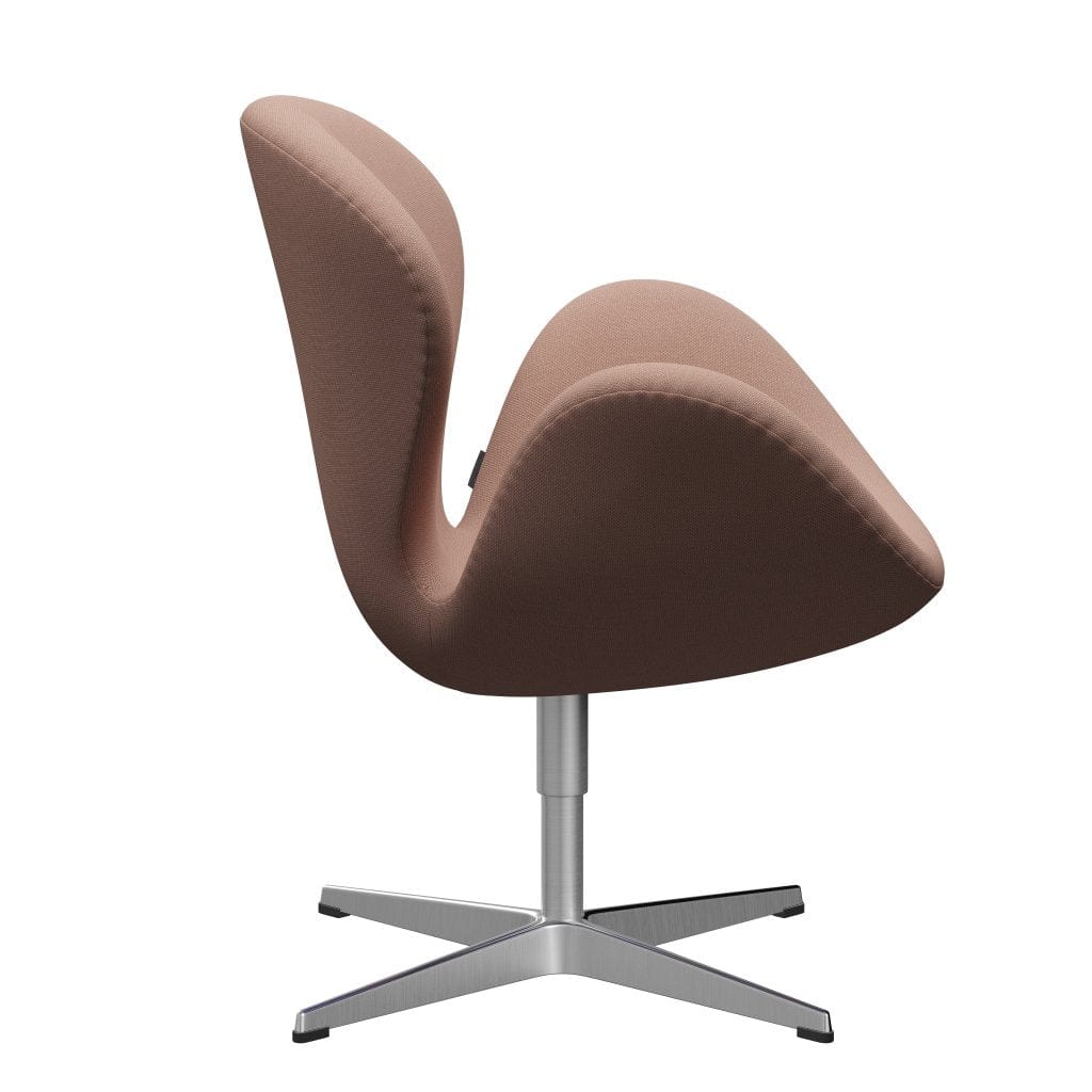 [product_category]-Fritz Hansen Swan Lounge Chair, Satin Brushed Aluminium/Steelcut Light Beige/Light Red-Fritz Hansen-3320-STI605-SPAL-FRI-3