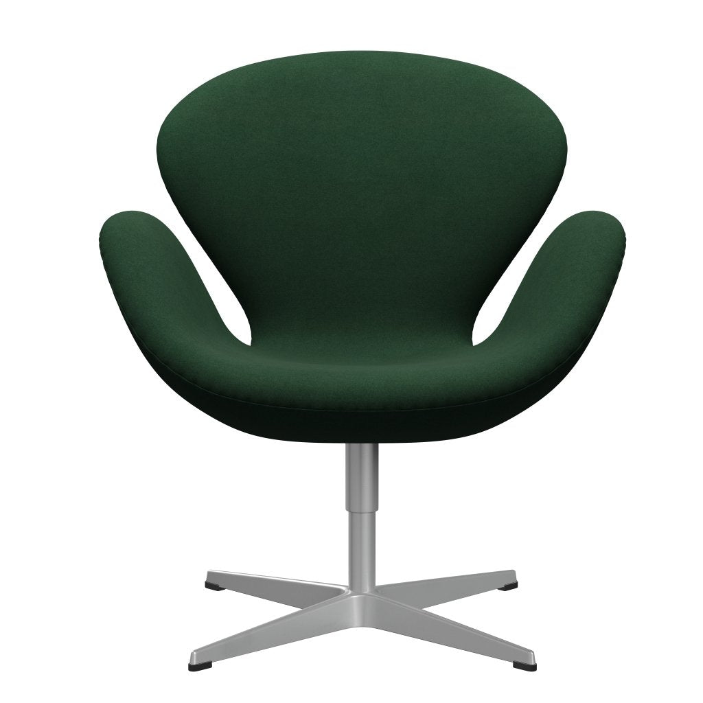 [product_category]-Fritz Hansen Swan Lounge Chair, Silver Grey/Divina Dark Green (876)-Fritz Hansen-3320-DIV876-SGBASE-FRI-1