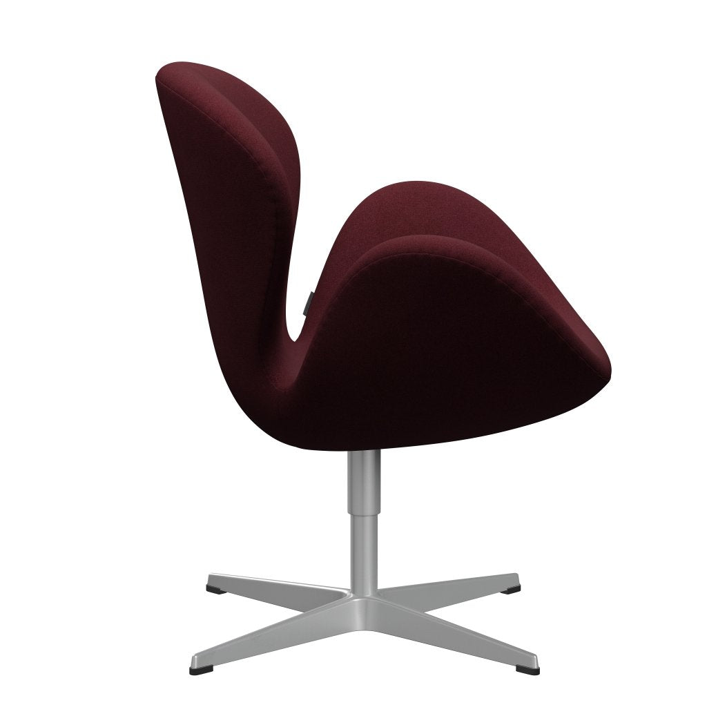 [product_category]-Fritz Hansen Swan Lounge Chair, Silver Grey/Tonus Wine Red-Fritz Hansen-3320-TON610-SGBASE-FRI-3