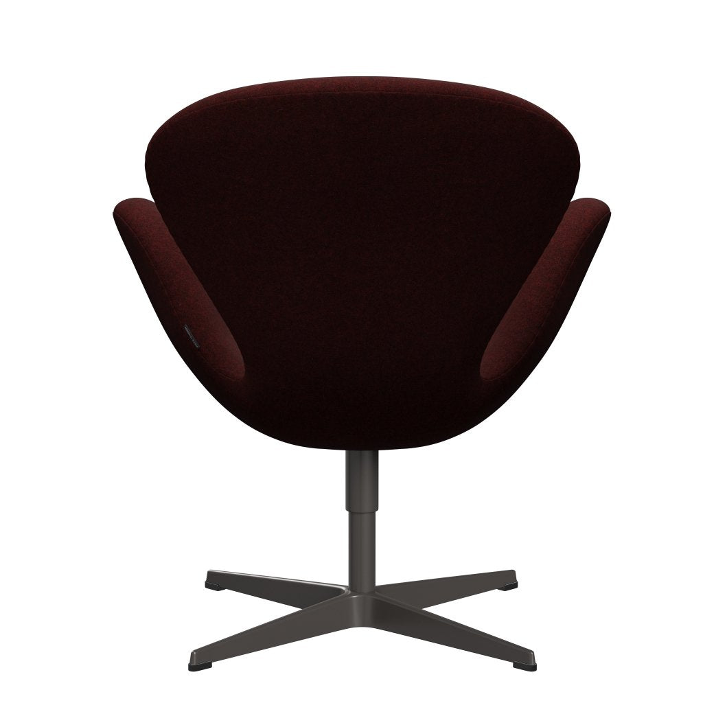 [product_category]-Fritz Hansen Swan Lounge Chair, Warm Graphite/Divina Melange Burgundy-Fritz Hansen-3320-DIM597-WGBASE-FRI-4