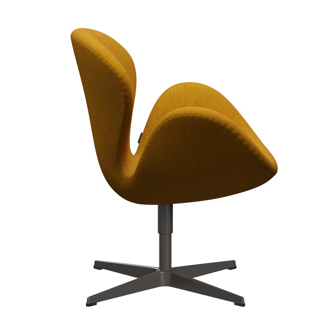 [product_category]-Fritz Hansen Swan Lounge Chair, Warm Graphite/Divina Melange Ochre Yellow-Fritz Hansen-3320-DIM457-WGBASE-FRI-3