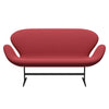 Fritz Hansen Swan™ Sofa 2 Seater, Black Lacquered/Capture Inst Ant™ Red