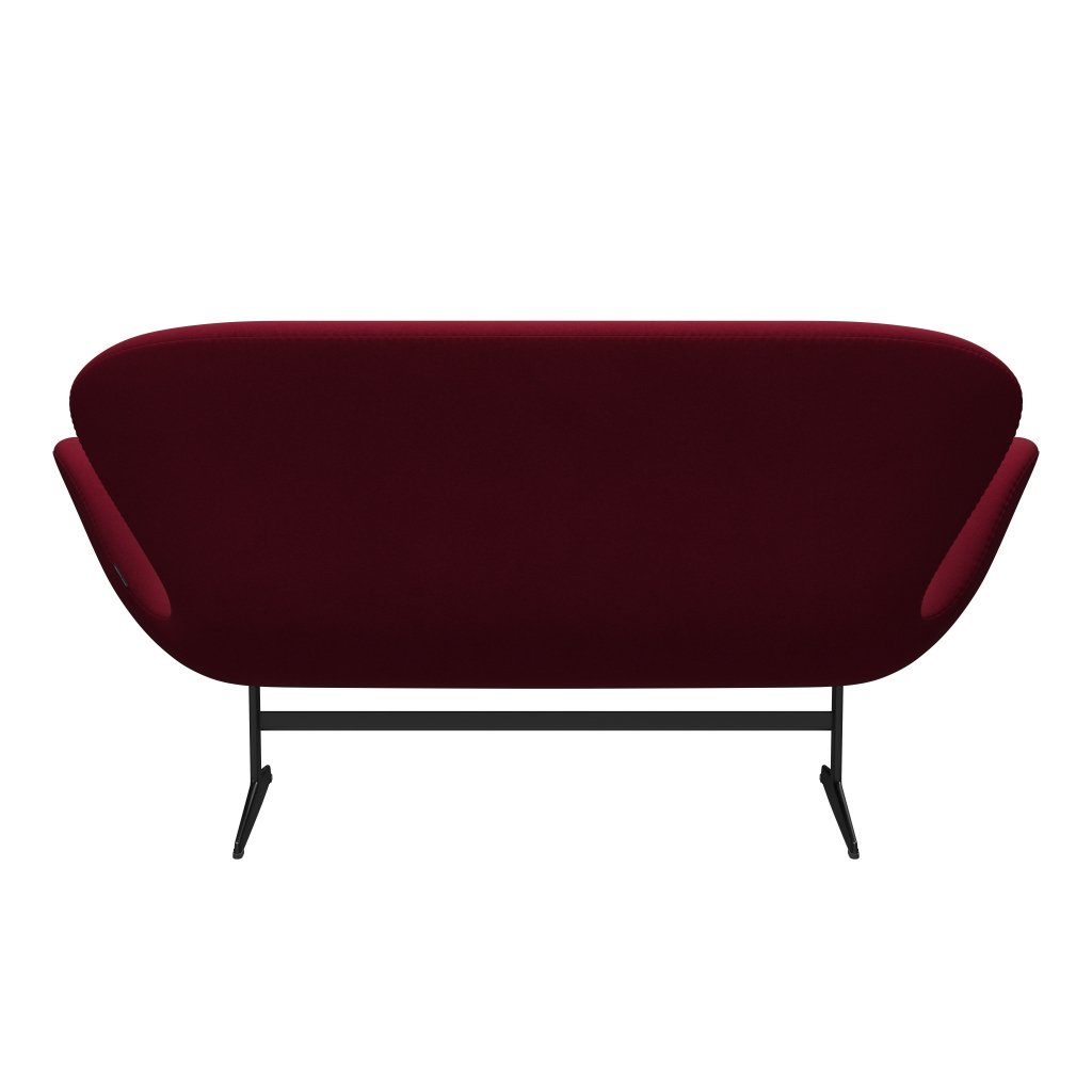 [product_category]-Fritz Hansen Swan Sofa 2 Seater, Black Lacquered/Divina Light Aubergine-Fritz Hansen-3321-DIV652-BLLA-FRI-4