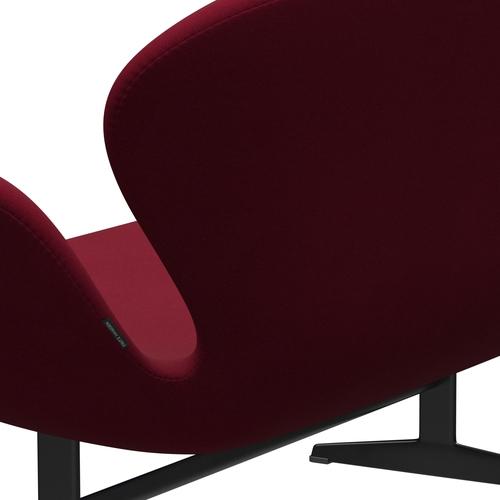 [product_category]-Fritz Hansen Swan Sofa 2 Seater, Black Lacquered/Divina Light Aubergine-Fritz Hansen-3321-DIV652-BLLA-FRI-5