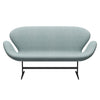 Fritz Hansen Svanesofa 2-Personers, Sortlakeret/Divina Md Mint