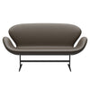 Fritz Hansen Swan™ Sofa 2 Seater, Black Lacquered/Essential Stone