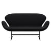 Fritz Hansen Swan™ Sofa 2 Seater, Black Lacquered/Fame Grey (60051)