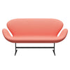 Fritz Hansen Swan™ Sofa 2 Seater, Black Lacquered/Fame Pink Light