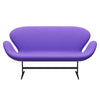 Fritz Hansen Swan™ Sofa 2 Seater, Black Lacquered/Fame Violet Light