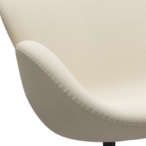 [product_category]-Fritz Hansen Swan Sofa 2 Seater, Black Lacquered/Hallingdal Wool White-Fritz Hansen-3321-HAL100-BLLA-FRI-7