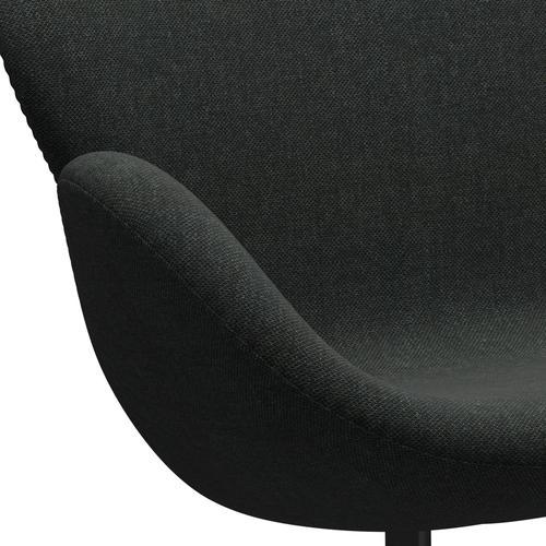 [product_category]-Fritz Hansen Swan Sofa 2 Seater, Black Lacquered/Re Wool Black/Natural-Fritz Hansen-3321-REW198-BLLA-FRI-7