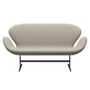 Fritz Hansen Svanesofa 2-Personers, Sortlakeret/Steelcut Trio Sand