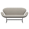 Fritz Hansen Swan™ Sofa 2 Seater, Black Lacquered/Sunniva Beige