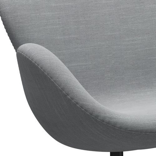 [product_category]-Fritz Hansen Swan Sofa 2 Seater, Black Lacquered/Sunniva Light Grey/Light Blue-Fritz Hansen-3321-SV133-BLLA-FRI-7