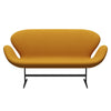 Fritz Hansen Svanesofa 2-Personers, Sortlakeret/Tonus Warm Yellow