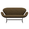 Fritz Hansen Swan™ Sofa 2 Seater, Brown Bronze/Canvas Autumn Beige