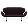 Fritz Hansen Swan™ Sofa 2 Seater, Brown Bronze/Canvas Ocean Violet