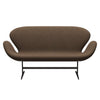 Fritz Hansen Swan™ Sofa 2 Seater, Brown Bronze/Canvas Stone Grey