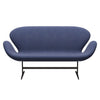 Fritz Hansen Swan™ Sofa 2 Seater, Brown Bronze/Canvas Washed Blue