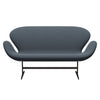 Fritz Hansen Swan™ Sofa 2 Seater, Brown Bronze/Capture Petrol Blue