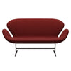 Fritz Hansen Swan™ Sofa 2 Seater, Brown Bronze/Diablo Wine Red