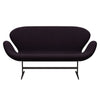 Fritz Hansen Swan™ Sofa 2 Seater, Brown Bronze/Divina Aubergine (376)