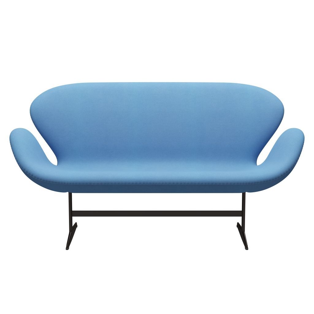 [product_category]-Fritz Hansen Swan Sofa 2 Seater, Brown Bronze/Divina Light Blue (712)-Fritz Hansen-3321-DIV712-BBBASE-FRI-1