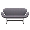 Fritz Hansen Swan™ Sofa 2 Seater, Brown Bronze/Divina Md Soft Blue Grey