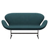 Fritz Hansen Swan™ Sofa 2 Seater, Brown Bronze/Divina Md Turquoise Dark