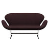 Fritz Hansen Swan™ Sofa 2 Seater, Brown Bronze/Divina Md Wine Red