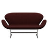 Fritz Hansen Swan™ Sofa 2 Seater, Brown Bronze/Divina Melange Burgundy