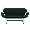 Fritz Hansen Swan™ Sofa 2 Seater, Brown Bronze/Divina Melange Dark Green