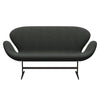 Fritz Hansen Swan™ Sofa 2 Seater, Brown Bronze/Hallingdal Black/Grey (368)