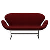 Fritz Hansen Swan™ Sofa 2 Seater, Brown Bronze/Hallingdal Dark Red