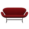 Fritz Hansen Swan™ Sofa 2 Seater, Brown Bronze/Hallingdal Red (657)