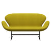 Fritz Hansen Swan™ Sofa 2 Seater, Brown Bronze/Hallingdal Yellow/Green