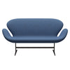 Fritz Hansen Swan™ Sofa 2 Seater, Brown Bronze/Re Wool Blue/Natural