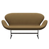 Fritz Hansen Swan™ Sofa 2 Seater, Brown Bronze/Re Wool Mustard/Natural