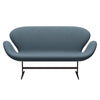 Fritz Hansen Swan™ Sofa 2 Seater, Brown Bronze/Re Wool Natural/Light Blue