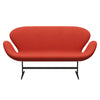 Fritz Hansen Swan™ Sofa 2 Seater, Brown Bronze/Steelcut Light Red