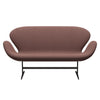 Fritz Hansen Swan™ Sofa 2 Seater, Brown Bronze/Steelcut Trio Light Brown & Red/Green