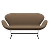 Fritz Hansen Swan™ Sofa 2 Seater, Brown Bronze/Steelcut Trio Military Green